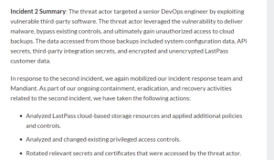 Lastpass 2023 incident summary 2