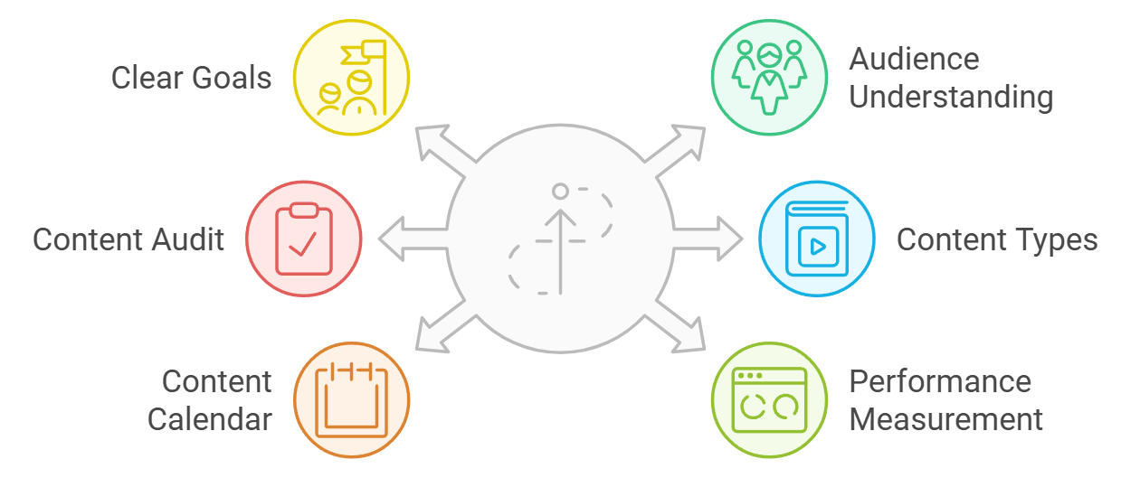 A diagram portraying the essence of content strategy