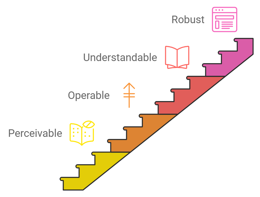 Diagram showing key principles of accessible content